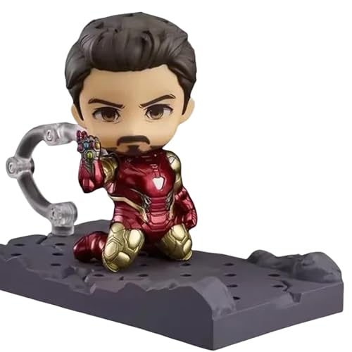 REOZIGN Tony Stark-Figur, Version Q Mobile Tony Stark, Ersatz, Anime-Figuren, 10 cm, PVC-Modell, Statue, Geschenk von REOZIGN