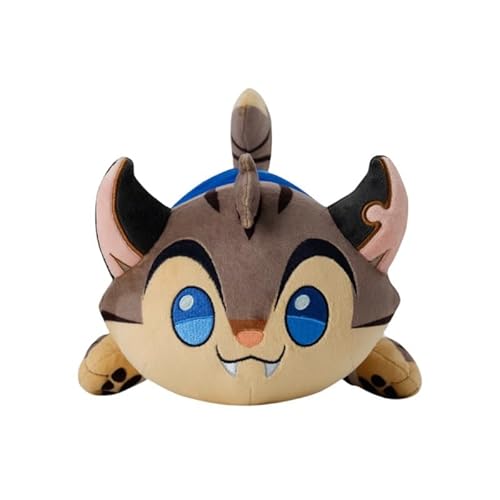 REOZIGN Wolf Plance aus Plüsch, liegend, niedlich, kleiner Wolf, kurz, Plüschpuppe, 25 cm, ppcotton, Anime-Figur, handgefertigt (a) von REOZIGN