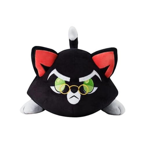 REOZIGN Wolf Plance aus Plüsch, liegend, niedlich, kleiner Wolf, kurz, Plüschpuppe, 25 cm, ppcotton, Anime-Figur, handgefertigt (b) von REOZIGN