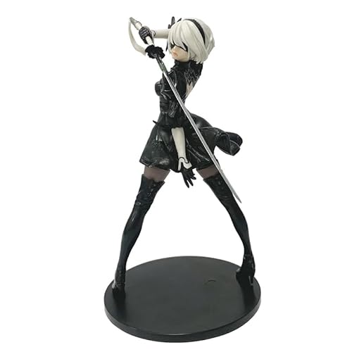 REOZIGN Yorha 2b 9s Figur, stehend mit einem Schwert, Anime, Figuren, 18 cm, handgefertigt, PVC, CARTOONE, Modell mit Charakter (a) von REOZIGN