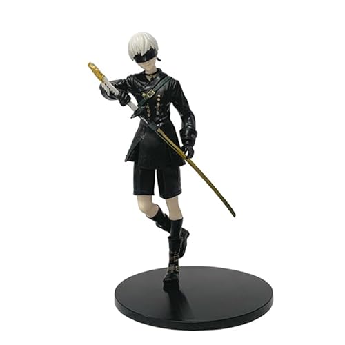 REOZIGN Yorha 2b 9s Figur, stehend mit einem Schwert, Anime, Figuren, 18 cm, handgefertigt, PVC, CARTOONE, Modell mit Charaktercharakteristik (c) von REOZIGN