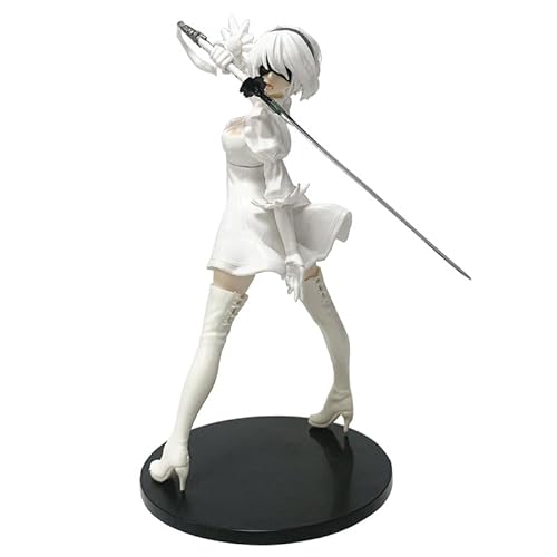 REOZIGN Yorha 2b 9s Figur, stehend mit einem Schwert, Anime, Figuren, 18 cm, handgefertigt, PVC, CARTOONE, Modell mit Charakteristik (b) von REOZIGN