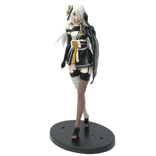 REOZIGN Yorha A2 2b Figur, stehend, schwarz, Kimono, Action-Figuren, 21 cm, Anime-Spielfigur, Statue, Desktop-Statue, 2B von REOZIGN