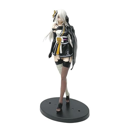 REOZIGN Yorha Figur 2B, Yorha A2, schwarzer Kimono, Anime-Figur, handgefertigtes Modell, Sammlerdekoration, Geschenk für Anime-Fans (b) von REOZIGN