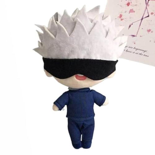 REOZIGN Yuji Itadori Plüschtier, Gojo Satoru, Megumi Fushiguro, Q-Version, 20 cm, aus PP-Baumwolle, Anime-Charakter, Schreibtischdekoration, Geschenk (b) von REOZIGN