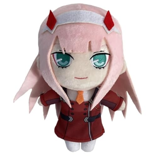 REOZIGN Zero Two Plüschtier, Version Q, 20 cm, aus PP-Baumwolle, Anime, Spielfigur, Dekoration, Geschenk für Anime-Fans von REOZIGN