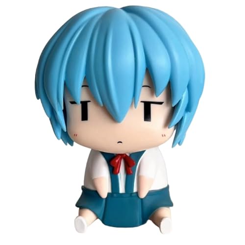 Rei Ayanami, Asuka Langley Soryu, Shikinami Asuka Rangure, Actionfigur, Q-Version, Dummes Gesicht, 10 cm, handgemachtes Modell, Dekoration, Geschenk (a) von REOZIGN