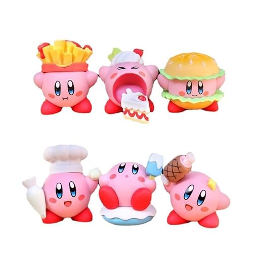 Rosa Amöbe-Figur, Lebensmittelparty, rosa Amöbe, Pommes Frites, Kuchen, Burger, 5 cm, Spielmodell, Figur, Statue, Dekoration, Geschenk von REOZIGN