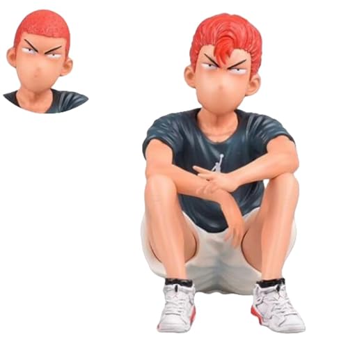 Rukawa Kaede Figur, Miyagi Ryota, Takenori Akagi, Mitsui Hisashi, Sakuragi Hanamichi, sitzende Figur Q-Version, 9 cm, PVC, Handwerk (d) von REOZIGN