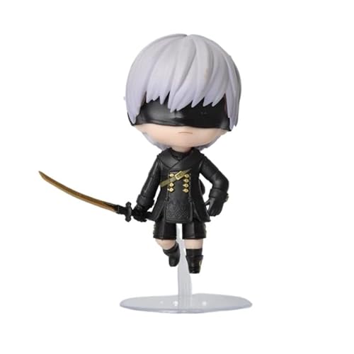 Yorha Figur 2B, 9S, Kaine, A2, Kampffigur Q-Version, 10 cm, handgefertigt, Spieldekoration, Geschenk für Anime-Fans (D) von REOZIGN