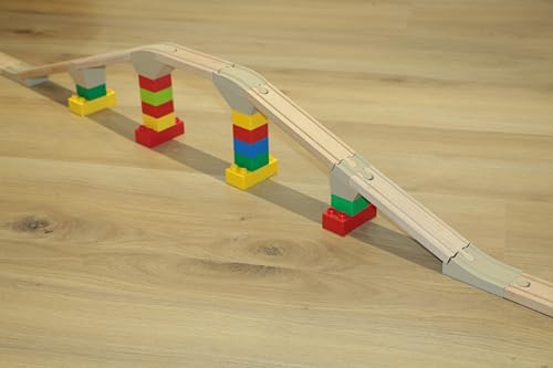RERA TOYS Holzeisenbahn-Brückenset, kombinierbar mit Bausteinen von RERA TOYS