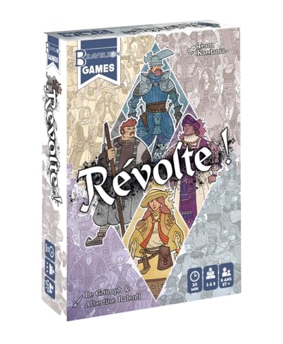 Revolte – Das atypische Faltspiel – inspiriert von einem Roman und dem Rollenspiel Wastburg – für 3 bis 5 Spieler – ab 8 Jahren. von RESPELL