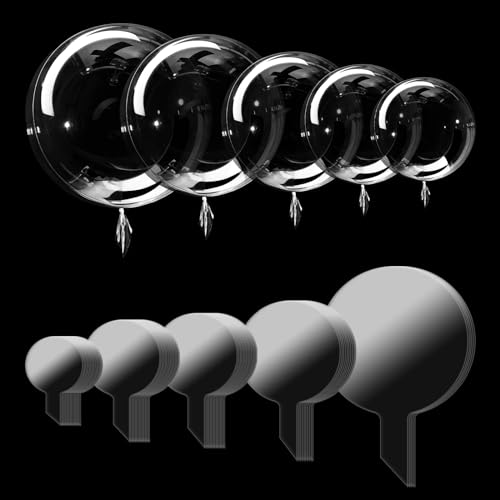 RETON 60 Stück Klarer Ballons Bobo Ballon, verschiedene Größen 11/18/20/24/36 Zoll luftballon zum befüllen, Durchsichtige Luftballons für Geburtstagsfeier RETON 60 Stück Klarer Ballons Bobo Ballon, verschiedene Größen 11/18/20/24/36 Zoll luftballon zum befüllen, Durchsichtige Luftballons für Geburtstagsfeier von RETON