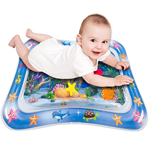 Retoo Wasser Doodle Wassermatte Baby Wasserspielmatte für 3, 6, 9 Monate Sensorisches Spielzeug Aufblasbare Spielmatte Wassergefüllte Babyspielzeug Motorikspielzeug Unterwasserwelt 66x50cm Retoo Wasser Doodle Wassermatte Baby Wasserspielmatte für 3, 6, 9 Monate Sensorisches Spielzeug Aufblasbare Spielmatte Wassergefüllte Babyspielzeug Motorikspielzeug Unterwasserwelt 66x50cm von Retoo