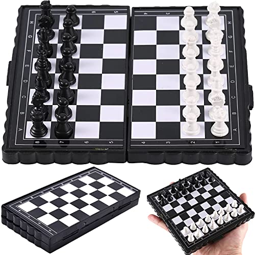 Retoo Schachspiel Schachbrett Magnetisches Reiseschach für Erwachsene und Kinder Einklappbar Tragbar Chess Set Tragbar Schach 13cm x 13cm von Retoo