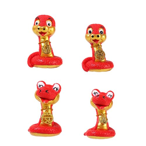 4 Stück Schlangen-Kuchenaufsätze, Harz, Figur für 2025 Sternzeichen, Feier-Ornamente für Backbegeisterte und Dekorateure 4 Stück Schlangen-Kuchenaufsätze, Harz, Figur für 2025 Sternzeichen, Feier-Ornamente für Backbegeisterte und Dekorateure von RETUOLWAG