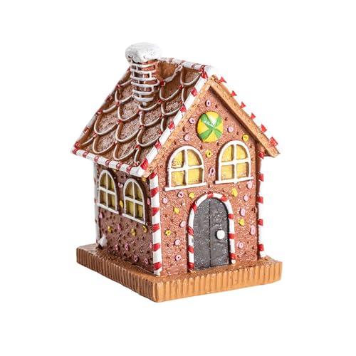 Großes Weihnachtsdorf Lebkuchen Haus LED WIRKSALE Haus Für Saisonale Hausakzent Miniaturmodell von RETUOLWAG