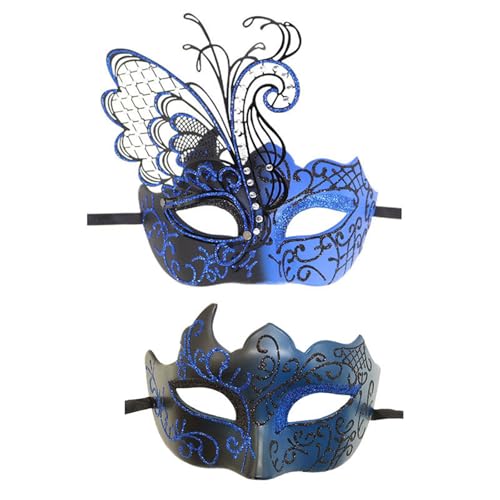 RETUOLWAG 2pcs Männer Frauen Maskerade Gesichtsbedeckung Schmetterling Eyemask Halbe Gesichtsbedeckung Halloween Kostümdekoration Party RETUOLWAG 2pcs Männer Frauen Maskerade Gesichtsbedeckung Schmetterling Eyemask Halbe Gesichtsbedeckung Halloween Kostümdekoration Party von RETUOLWAG