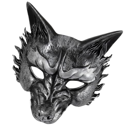 RETUOLWAG Cosplay Wolf Halloween Tier Maskerade Dekoration mit Gummiband für Erwachsene Halloween Dress Up von RETUOLWAG