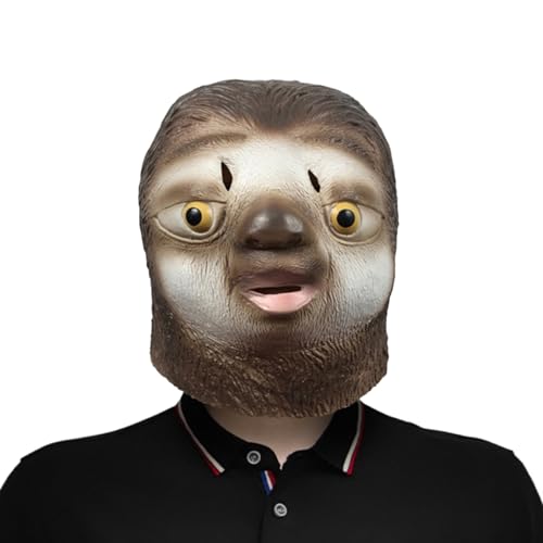 RETUOLWAG Faultiere, Tierkopfhelme, Tier, voller Überkopf, Halloween, Cosplay, Kostüm, Geschenke für Damen und Herren RETUOLWAG Faultiere, Tierkopfhelme, Tier, voller Überkopf, Halloween, Cosplay, Kostüm, Geschenke für Damen und Herren von RETUOLWAG