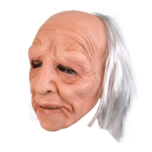 RETUOLWAG Gruseliges Gesicht Halloween Gesicht Maskerade Gesicht Lustig Vollkopf Gesicht Alter Mann Gesicht für Karneval RETUOLWAG Gruseliges Gesicht Halloween Gesicht Maskerade Gesicht Lustig Vollkopf Gesicht Alter Mann Gesicht für Karneval von RETUOLWAG