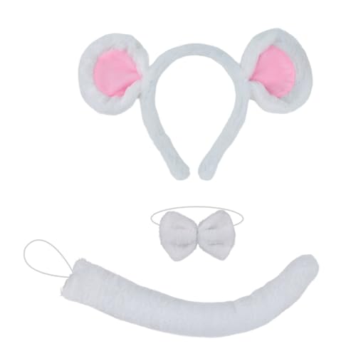 RETUOLWAG Halloween-Kostüm-Set für Kindergeburtstag, Party, Halloween, Kostüm, Stirnband, Schwanz, Fliege und Nase RETUOLWAG Halloween-Kostüm-Set für Kindergeburtstag, Party, Halloween, Kostüm, Stirnband, Schwanz, Fliege und Nase von RETUOLWAG