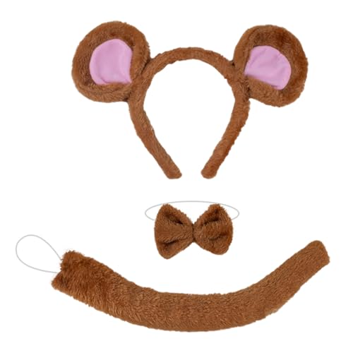 RETUOLWAG Halloween-Kostüm-Set für Kindergeburtstag, Party, Halloween, Kostüm, Stirnband, Schwanz, Fliege und Nase RETUOLWAG Halloween-Kostüm-Set für Kindergeburtstag, Party, Halloween, Kostüm, Stirnband, Schwanz, Fliege und Nase von RETUOLWAG