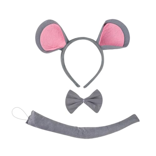 RETUOLWAG Halloween-Kostüm-Set für Kindergeburtstag, Party, Halloween, Kostüm, Stirnband, Schwanz, Fliege und Nase RETUOLWAG Halloween-Kostüm-Set für Kindergeburtstag, Party, Halloween, Kostüm, Stirnband, Schwanz, Fliege und Nase von RETUOLWAG