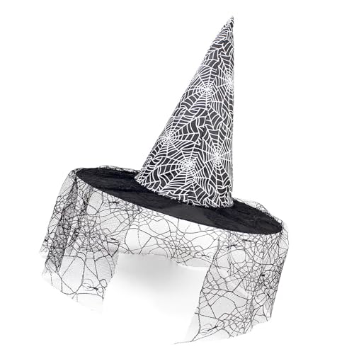 RETUOLWAG Hexenhut, einzigartiges Netz, dekoriert für Mode-Enthusiasten, geeignet für Halloween-Kostüme, Cosplay-Partys von RETUOLWAG