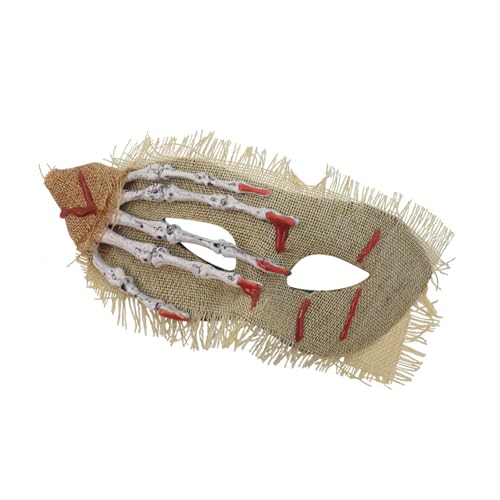 RETUOLWAG Horror Skelettkralle Blutspritzer Halbgesicht für Cosplay Bühnenauftritte & Halloween Foto Requisiten Halloween Kostüm Requisiten RETUOLWAG Horror Skelettkralle Blutspritzer Halbgesicht für Cosplay Bühnenauftritte & Halloween Foto Requisiten Halloween Kostüm Requisiten von RETUOLWAG