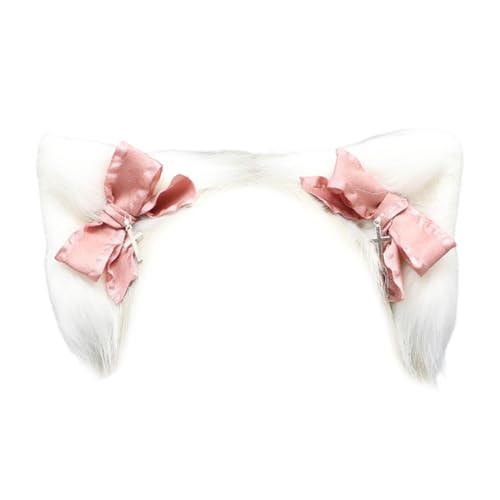 RETUOLWAG Japanische Anime-Haarspangen mit Fliege, Katzenohren, Haarspangen-Set für Maskeraden, Cosplay, Dienstmädchen-Kostüm, Kopfbedeckung für Damen und Mädchen von RETUOLWAG