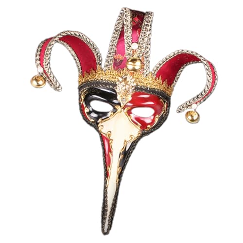 RETUOLWAG Maskerade halbes Gesicht für Damen und Herren, Halloween, Halloween, lange Nase, Augenmaske mit langer Nase RETUOLWAG Maskerade halbes Gesicht für Damen und Herren, Halloween, Halloween, lange Nase, Augenmaske mit langer Nase von RETUOLWAG
