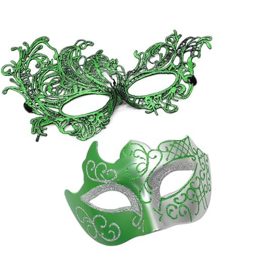RETUOLWAG Paar Maskerade Damen Herren Karneval Venezianer Kostüm für Weihnachten Festival Neujahr Party Cosplay von RETUOLWAG