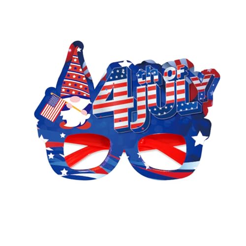 RETUOLWAG Patriotiker-Tags-Brille, Brillen für Unabhängigkeitstag, Party-Enthusiasten, Dekorationen für Patriotiker-Feier von RETUOLWAG