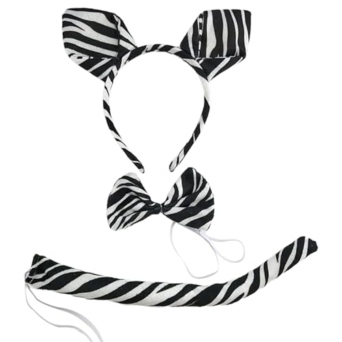 RETUOLWAG Pferdeschwanz-Kostüm mit Pferdeohren-Stirnband und Fliege, Halloween-Kostüm, Zubehör für Kinder, Halloween RETUOLWAG Pferdeschwanz-Kostüm mit Pferdeohren-Stirnband und Fliege, Halloween-Kostüm, Zubehör für Kinder, Halloween von RETUOLWAG