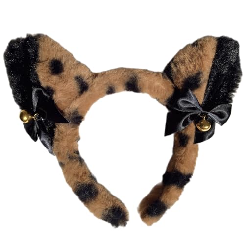 RETUOLWAG Plüsch-Ohr-Stirnband mit Glocken für Frauen und Cosplay, weiche und bequeme Kopfbedeckungen, Cosplay-Haarschmuck RETUOLWAG Plüsch-Ohr-Stirnband mit Glocken für Frauen und Cosplay, weiche und bequeme Kopfbedeckungen, Cosplay-Haarschmuck von RETUOLWAG