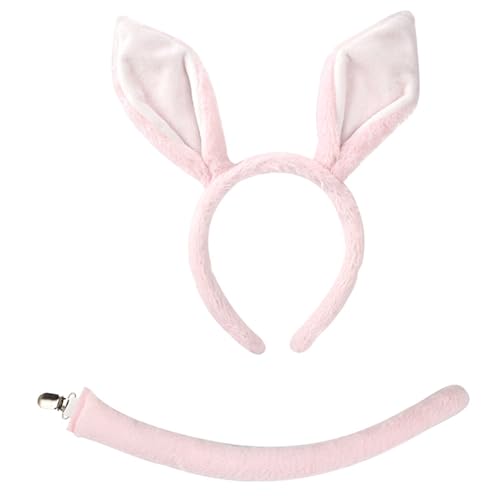 RETUOLWAG Plüschtier Ohren Haarbänder Cosplay Haarband Kostüm Tiere Kopfschmuck Schleifen Krawatte Kopfbedeckung für Geburtstag Mottopartys von RETUOLWAG
