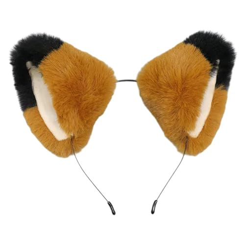 RETUOLWAG Realistisches Ohr-Stirnband, Plüsch, Anime-Haarband, Maskeraden, Kostüm, Kopfschmuck, weiblich, Cosplay, Verkleidung, Haardekorationen von RETUOLWAG