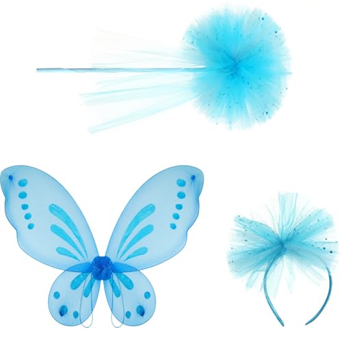 RETUOLWAG Schmetterlings-Flügel-Kostüm für Kinder, mit Stirnband und Zauberstab, für Mädchen, Weihnachten, Maskeraden, Cosplay, Feenflügel RETUOLWAG Schmetterlings-Flügel-Kostüm für Kinder, mit Stirnband und Zauberstab, für Mädchen, Weihnachten, Maskeraden, Cosplay, Feenflügel von RETUOLWAG