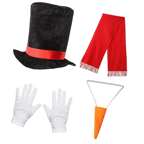 RETUOLWAG Schneemann-Kostüm-Kits für Weihnachten, Winter, frostiges Kostüm, Schneemann-Hut mit Tutus-Rock, Karotte, Nasenschal, Handschuhe, Pompons, Bälle RETUOLWAG Schneemann-Kostüm-Kits für Weihnachten, Winter, frostiges Kostüm, Schneemann-Hut mit Tutus-Rock, Karotte, Nasenschal, Handschuhe, Pompons, Bälle von RETUOLWAG
