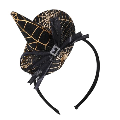 RETUOLWAG Spinnennetz-Muster, Hexenhut, Haarband, rutschfestes Design, Haarreif für drinnen und draußen, Halloween und Karneval, Party, Verkleidung, Hexenkostüm, Haar-Accessoire RETUOLWAG Spinnennetz-Muster, Hexenhut, Haarband, rutschfestes Design, Haarreif für drinnen und draußen, Halloween und Karneval, Party, Verkleidung, Hexenkostüm, Haar-Accessoire von RETUOLWAG