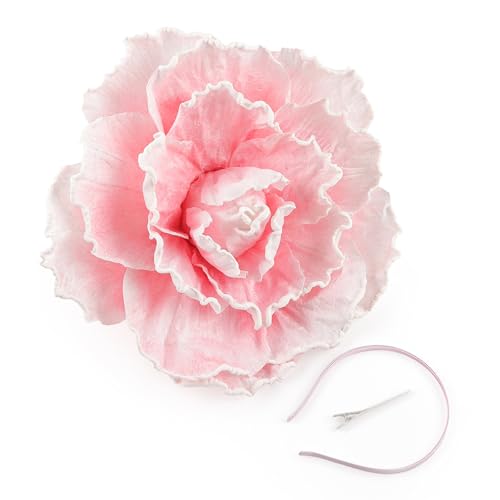 RETUOLWAG Statement-Blumen-Kopfschmuck, leichte Konstruktion, formelle Kleidung, Partyzubehör, stilvoller Blumenhut mit übertriebenen Blüten von RETUOLWAG
