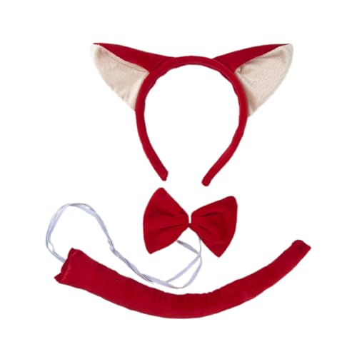 RETUOLWAG Tiere, Katzen, Stirnbänder, Fliege, Ohren, Tierschwanz, Set, Cartoon-Haarband für Bühne, Kinderkostüm, Kopfbedeckung RETUOLWAG Tiere, Katzen, Stirnbänder, Fliege, Ohren, Tierschwanz, Set, Cartoon-Haarband für Bühne, Kinderkostüm, Kopfbedeckung von RETUOLWAG
