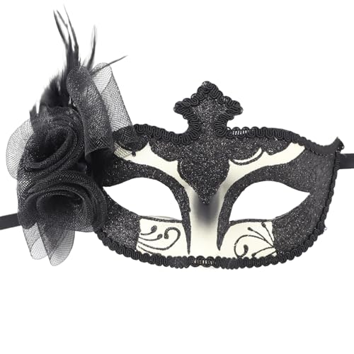 RETUOLWAG Venezianer Maske Halbgesicht Maske Halloween Masquerade Party Mardi Gras Gefiedert Für Karnivale Mardi Gras Masquerade Halbgesicht Halloween Feather RETUOLWAG Venezianer Maske Halbgesicht Maske Halloween Masquerade Party Mardi Gras Gefiedert Für Karnivale Mardi Gras Masquerade Halbgesicht Halloween Feather von RETUOLWAG