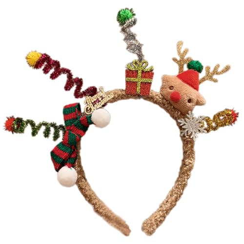RETUOLWAG Weiches und verstellbares Rentiergeweih-Stirnband, Haar-Accessoire, Weihnachts-Kopfschmuck für Feiertage, Partys und Cosplay von RETUOLWAG