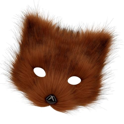 RETUOLWAG Wolfsfüchse Gesicht Maskerade Gesicht mit Gummiband für Erwachsene Frauen Mädchen Cosplay Party Maskerade Halloween von RETUOLWAG
