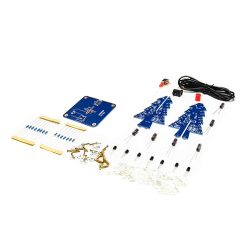 Weihnachtsbaum-Modell mit buntem blinkendem RGB-LED-Schaltkreis, lustiges elektronisches wissenschaftliches Experiment Weihnachtsbaum-Modell mit buntem blinkendem RGB-LED-Schaltkreis, lustiges elektronisches wissenschaftliches Experiment von RETUOLWAG