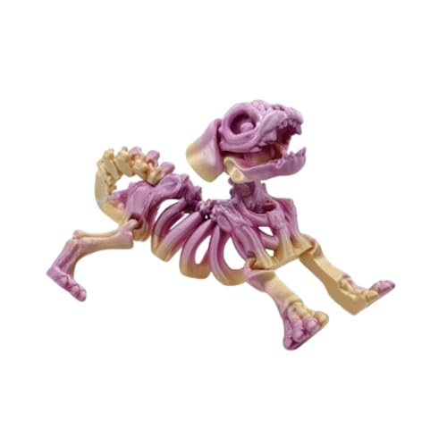 3D-gedrucktes Hundeskelett, flexibles abnehmbares Fidget-Spielzeug für Zuhause und Büro, Dekoration, Stressabbau-Spielzeug (Regenbogen) von RETZLA