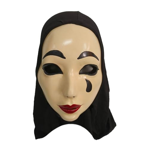 REVYV Horror Killer Taerdrop Mask A Haunting in Venice Horror Movie Latex Mask Halloween Cosplay Costume von REVYV
