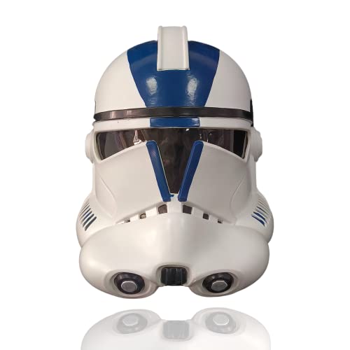 REVYV Imperial Clone Trooper SW Mando Vollkopf Latex Maske Helm 501 Legion Cosplay Motto Party Halloween Kostüm Requisiten (Blau) von REVYV